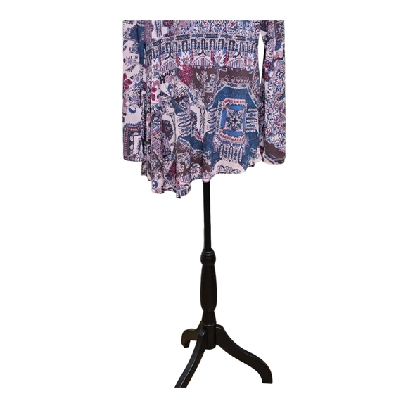 ONE WORLD Women's Asymmetrical Tunic Multi-color L - Picture 7 of 12